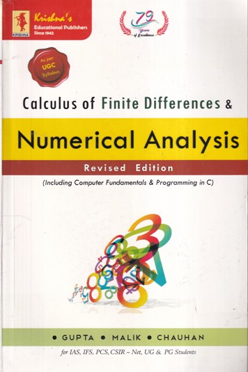 CALCULUS OF FINITE DIFFERENCES AND NUMERICAL ANALYSIS | KRISHNA