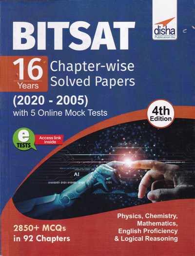 BITSAT CHAPTER WISE SOLVED PAPERS | Disha Publication