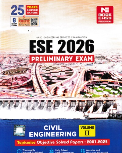 ESE 2026 PRELIMINARY EXAM CIVIL ENGINEERING VOL 2 | MADE EASY
