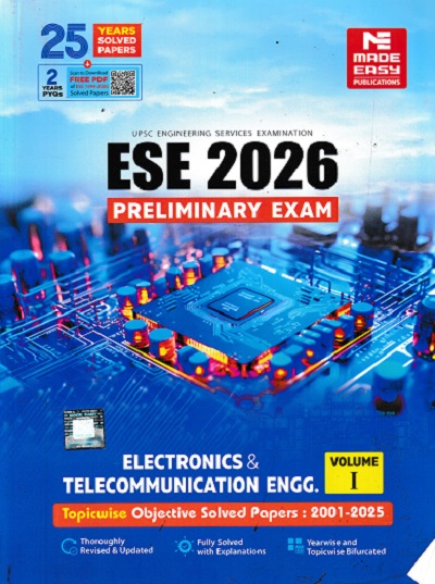 ESE 2026 PRELIMINARY EXAM ELECTRONICS AND TELECOMMUNICATION ENGINEERING VOL I | MADE EASY