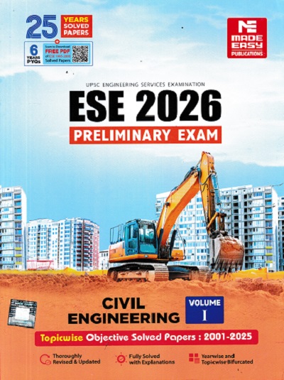 ESE 2026 PRELIMINARY EXAM CIVIL ENGINEERING VOL 1 | MADE EASY