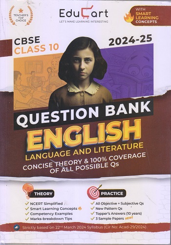 CBSE QUESTION BANK 2024-25 ENGLISH (Language And Literature) Class-10 | Educart