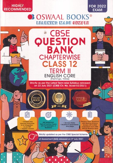 CBSE QUESTION BANK CHAPTERWISE CLASS 12 TERM II ENGLISH CORE | OSWAAL BOOKS