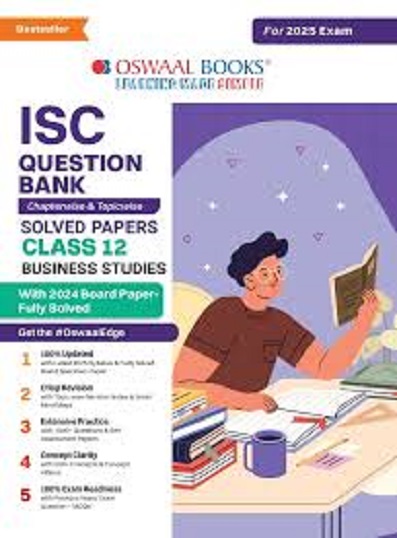 ISC CHAPTERWISE AND TOPICWISE QUESTION BANK CLASS 12 BUSINESS STUDIES | OSWAAL BOOKS