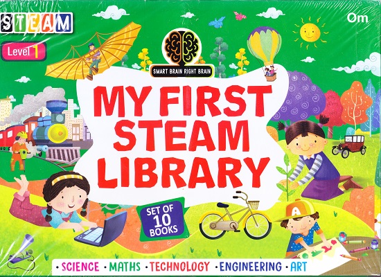 Encyclopedia: My First Steam Library of Science, Technology, Engineering, Art and Maths Level-1 (Set of 10 Books) | OM KIDZ