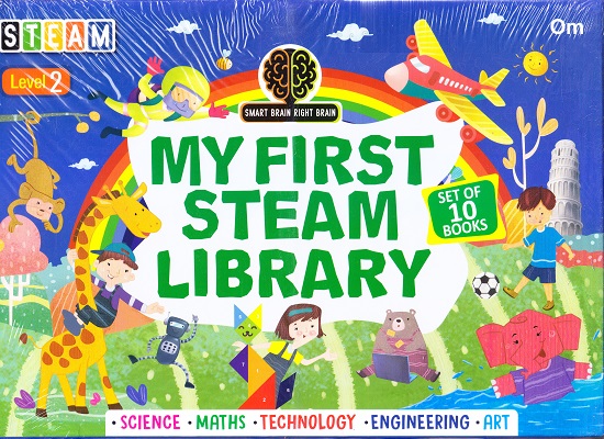 Encyclopedia: My First Steam Library of Science, Technology, Engineering, Art and Maths Level- 2 (Set of 10 Books) | OM KIDZ