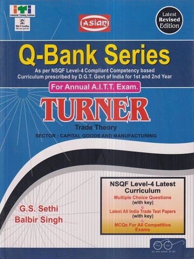 Q-BANK SERIES TURNER (NSQF 4) | G.S. SETHI, BALBIR SINGH | Computech