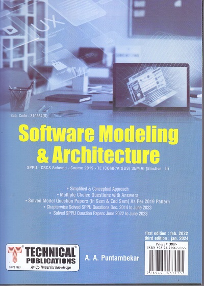 SOFTWARE MODELING AND ARCHITECTURE (COMP/AIDS SEM 6) SPPU | A. A. PUNTAMBEKAR | TECHNICAL PUBLISHER