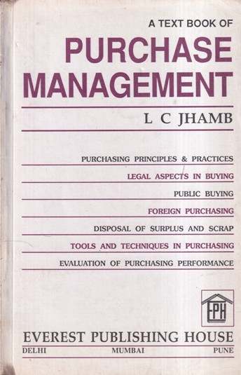 A TEXT BOOK OF PURCHASE MANAGEMENT | EVEREST
