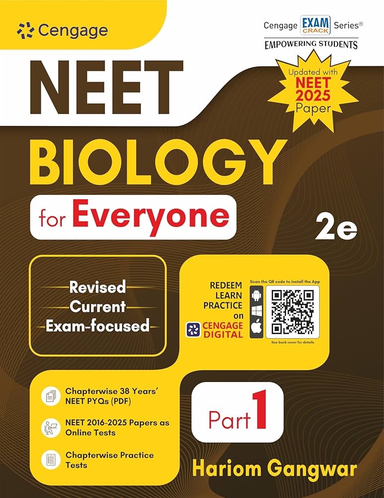 NEET BIOLOGY Part 1 For Everyone (Includes Solved Paper NEET 2025) | HARIOM GANGWAR | Cengage