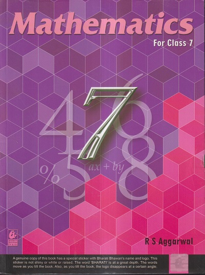MATHEMATICS FOR CLASS- 7 | R. S. AGGARWAL | Bharati Bhawan Publishers