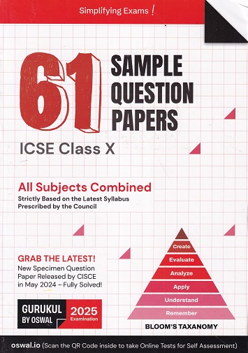 61 SAMPLE QUESTION PAPERS ICSE Class X/Class 10 For 2024 Examinations (All Subjects Combined) | Oswal Gurukul