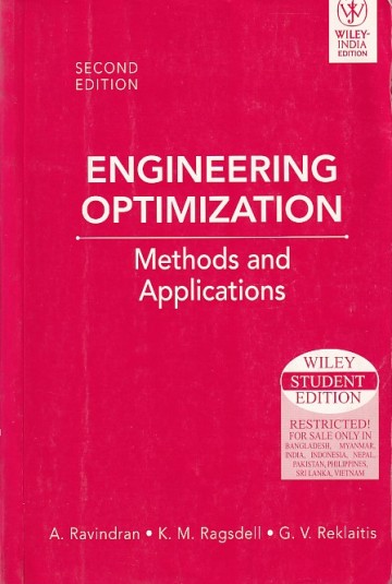 ENGINEERING OPTIMIZATION | A. RAVINDRAN , K. M. RAGSDELL , G. V. REKLAITIS | Wiley