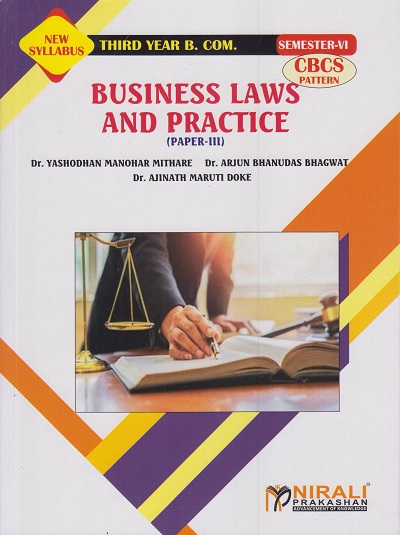 BUSINESS LAWS AND PRACTICE (Paper 3) (Third Year BCom Semester 6)