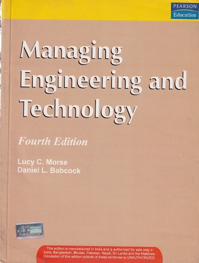 MANAGING ENGINEERING AND TECHNOLOGY | PEARSON