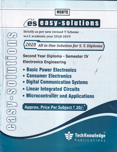 EASY SOLUTIONS For MSBTE I Scheme - Second Year (SY) Diploma in Electronics Engineering Semester 4 | TechKnowledge