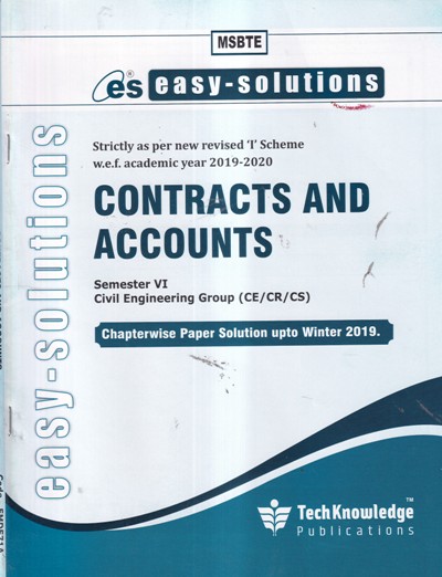 EASY SOLUTIONS CONTRACTS AND ACCOUNTS (MSBTE) | TechKnowledge Publications