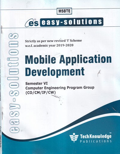 EASY SOLUTIONS MOBILE APPLICATION DEVELOPMENT (MSBTE) | TechKnowledge Publications