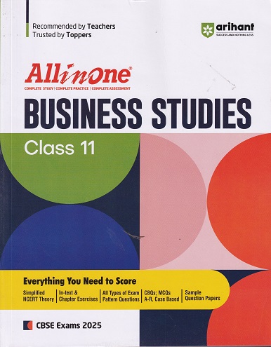 ALL IN ONE BUSINESS STUDIES CBSE Class 11th | Arihant Publications