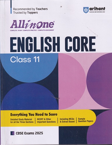 ALL IN ONE ENGLISH CORE CBSE Class 11th | Arihant Publications