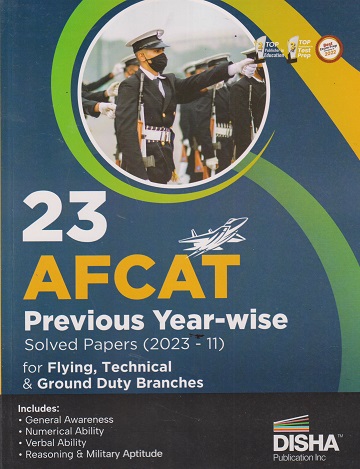 23 AFCAT (Air Force Common Admission Test) Previous YearWise Solved Papers (2023-2011) | Disha Publication