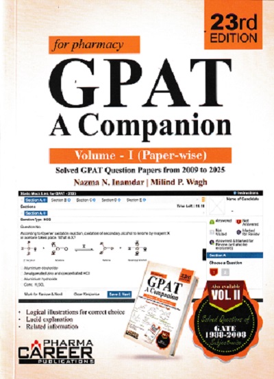 GPAT: A COMPANION (For Pharmacy) VOL 1 & 2 | NAZMA N. INAMDAR, MILIND P. WAGH | Career