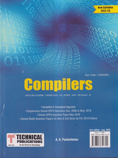 COMPILERS (COMPUTER ENGINEERING SEM 7) SPPU 2019 | A.A. PUNTAMBEKAR | TECHNICAL PUBLICATIONS