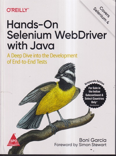 OREILLY HANDS-ON SELENIUM WEBDRIVER WITH JAVA | BONI GARCIA | Shroff Publishers And Distributors (SPD)