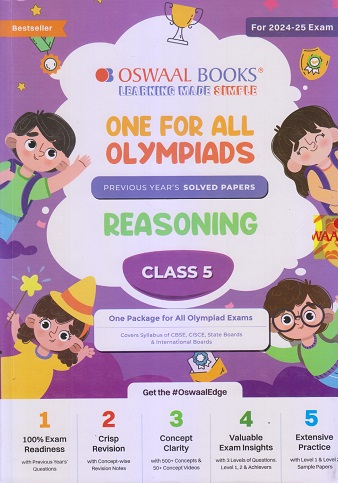 ONE FOR ALL OLYMPIADS (PREVIOUS YEARs SOLVED PAPERS) REASONING Class 5 | OSWAAL BOOKS