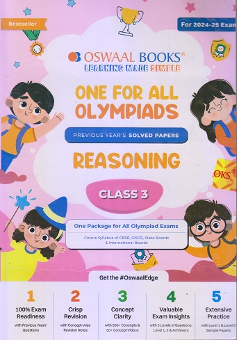 ONE FOR ALL OLYMPIADS (PREVIOUS YEARs SOLVED PAPERS) REASONING Class 3 | OSWAAL BOOKS