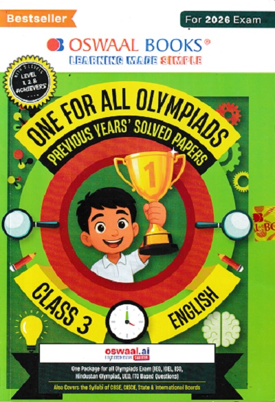 ONE FOR ALL OLYMPIADS (PREVIOUS YEARs SOLVED PAPERS) ENGLISH Class 3 | OSWAAL BOOKS
