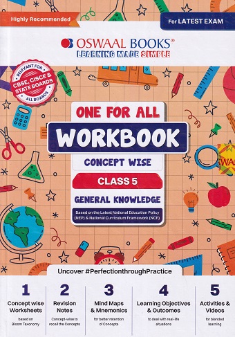 ONE FOR ALL WORKBOOK CONCEPTWISE CLASS-5 GENERAL KNOWLEDGE | OSWAAL BOOKS