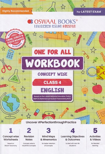 ONE FOR ALL WORKBOOK CONCEPTWISE CLASS-4 ENGLISH | OSWAAL BOOKS