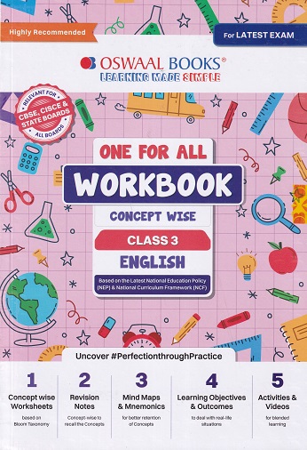 ONE FOR ALL WORKBOOK CONCEPTWISE CLASS-3 ENGLISH | OSWAAL BOOKS