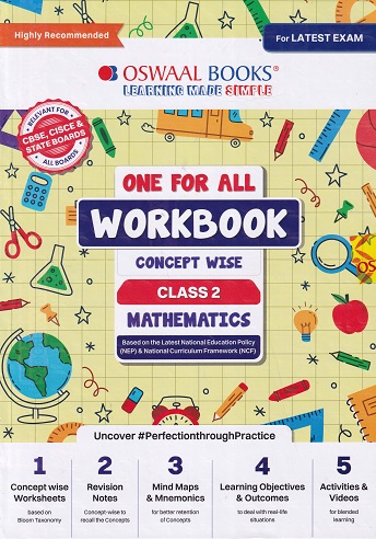ONE FOR ALL WORKBOOK CONCEPTWISE CLASS-2 MATHEMATICS | OSWAAL BOOKS