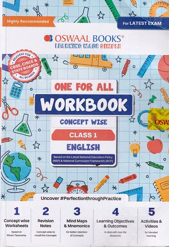 ONE FOR ALL WORKBOOK CONCEPTWISE CLASS-1 ENGLISH | OSWAAL BOOKS
