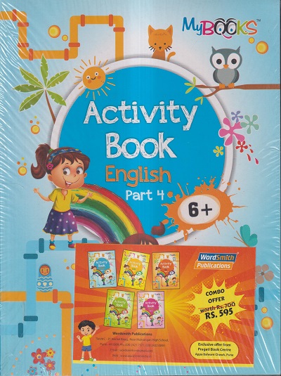 ACTIVITY BOOK ENGLISH PART 4 (SET OF 5 BOOKS) (ENGLISH, EVS, GK, LOGICAL REASONING, MATHS) 6+ | Wordsmith Publication