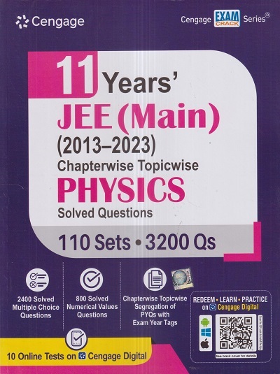 11 YEARs JEE (MAIN) (2013-2023) Chapterwise Topicwise PHYSICS (110 Sets & 3200 Qs) Solved Questions | Cengage