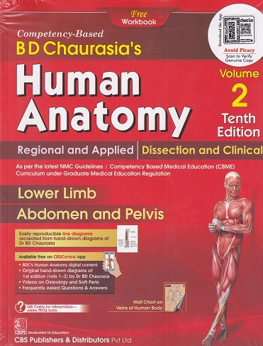 BD CHAURASIAs HUMAN ANATOMY (Lower Limb, Abdomen And Pelvis) Vol. 2 | BD CHAURASIA | CBS