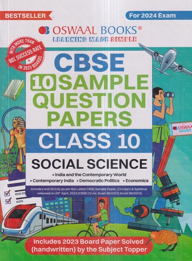 CBSE 10 SAMPLE QUESTION PAPERS Class- 10 SOCIAL SCIENCE 2024 | OSWAAL BOOKS