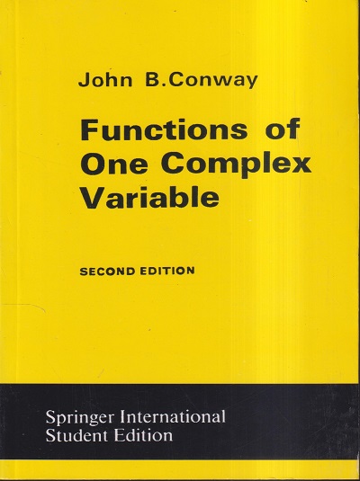 FUNCTIONS OF ONE COMPLEX VARIABLE | JOHN B. CONWAY | Narosa