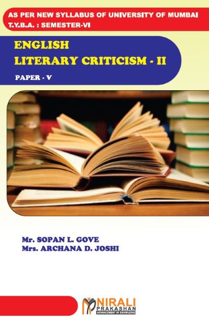 ENGLISH LITERARY CRITICISM - 2 (ENGLISH - PAPER 5) - TYBA Semester 6 (MU)