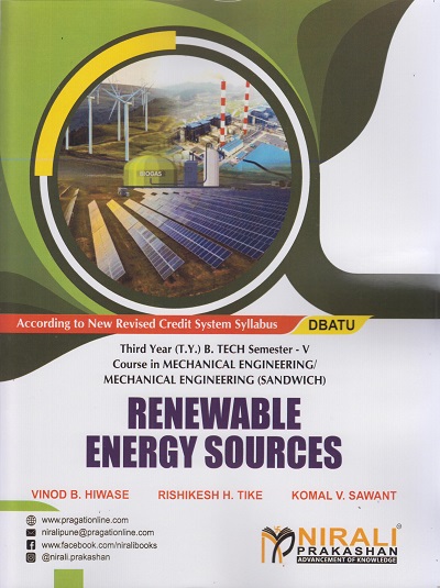 RENEWABLE ENERGY SOURCES (Third Year (T.Y.) B. Tech Course In Mechanical Engineering / Mechanical Engineering (Sandwich) - Semester – 5)