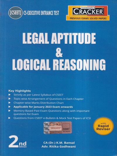 LEGAL APTITUDE & LOGICAL REASONING 2023 | CA. DR. K.M. BANSAL, ADV. RITIKA GODHWANI | TAXMANN