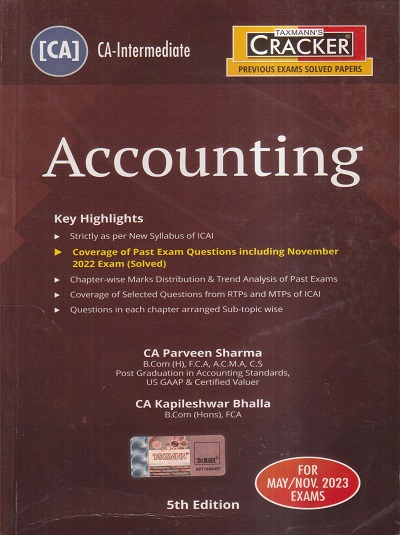ACCOUNTING 2023 | CA PARVEEN SHARMA, CA KAPILESHWAR BHALLA | TAXMANN
