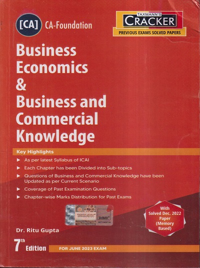 BUSINESS ECONOMICS & BUSINESS AND COMMERCIAL KNOWLEDGE 2023 | DR. RITU GUPTA | TAXMANN