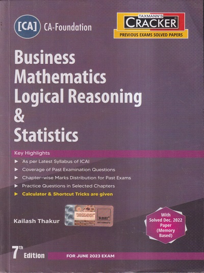 BUSINESS MATHEMATICS LOGICAL REASONING & STATISTICS 2023 | KAILASH THAKUR | TAXMANN