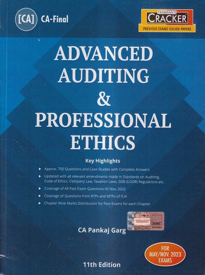ADVANCED AUDITING & PROFESSIONAL ETHICS (PREVIOUS EXAMS SOLVED PAPERS) 2023 | CA PANKAJ GARG | TAXMANN