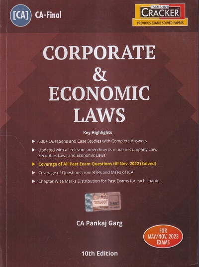 CORPORATE & ECONOMIC LAWS (PREVIOUS EXAMS SOLVED PAPERS) 2023 | CA PANKAJ GARG | TAXMANN