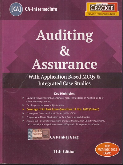 AUDITING & ASSURANCE WITH APPLICATION BASED MCQs & INTEGRATED CASE STUDIES (PREVIOUS EXAMS SOLVED PAPERS) 2023 | CA PANKAJ GARG | TAXMANN